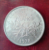 FRANCE 5 Francs SEMEUSE  1978   TRES BELLE  (B19 18) - 5 Francs