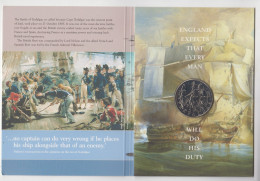 Royal Mint 2005 Trafalgar & Nelson 200th Anniversary 2 Coin Set £5 Presentation Pack Folder - 1 Pound