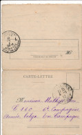 CARTE LETTRE - BELG.LEGERPOST 17  NAAR M.MATHYS LEON  C 160 6e COMP. ARMEE BELGE EN CAMPAGNE   2  SCANS - Prisioneros