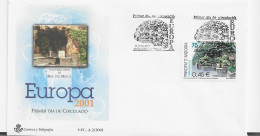 3819   FDC  Andorra  La Vella  2001, , Tema Europa CEPT - Lettres & Documents