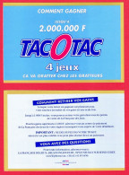 10 EXEMPLAIRES FDJ TACOTAC FRANÇAISE DES JEUX FLAYERS MAILINGS 2 VOLETS DEPLIE 30 X 10 Cm  GRATTAGE Serbon63 - Advertising