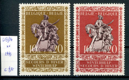 Belgique   N° 613/4 Xx    Saint Martin IV - Unused Stamps