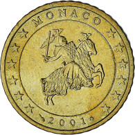 Monaco, Rainier III, 50 Euro Cent, 2001, Paris, SUP, Laiton, Gadoury:MC177 - Monaco