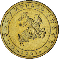 Monaco, Rainier III, 50 Euro Cent, 2001, Paris, SUP, Laiton, Gadoury:MC177 - Monaco