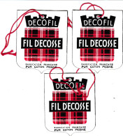 FIL D'ECOSSE > DECOFIL > 3 ETIQUETTES NEUVE DE VETEMENT EN FIL D'ECOSSE DECOFIL - A 3039 / 40 - Advertising