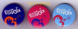 PAT14950 FRANCE TELECOM    MESSAGE EXPRESS  Envoie Ta VOIX  Lot De 3 Badges Différents - Telecom De Francia