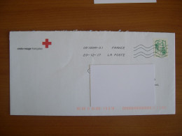 Enveloppe 110x220, Timbre N° AA1215 Illustration Croix Rouge - Red Cross