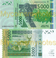 WEST AFRICAN STATES, TOGO, 5000, 2022, Code T, PNEW (Not Yet In Catalog), UNC - West African States