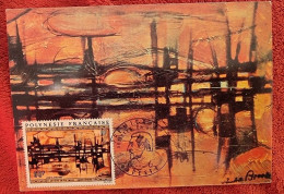 POLYNESIE Peinture, Arts, Impressionnistes, André BROOKE. Yvert PA 67 Carte Maximum FDC 1972 - Other & Unclassified