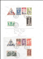 MONACO N° 353/364 OBL SUR 2 PLIS 1ER JOUR 1951 - Covers & Documents