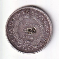 MONEDA DE PLATA DE BOLIVIA DE 20 CENTAVOS DEL AÑO 1890  (COIN) SILVER,ARGENT. - Bolivia