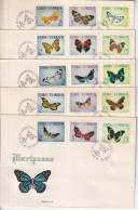 FDC - CUBA - N°881/95  (1965) Papillons - FDC