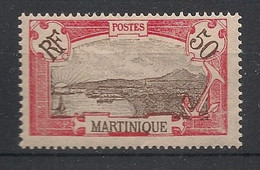 MARTINIQUE - 1908-18 - N°Yv. 73a - Fort De France 50c - VARIETE Couleur Rouge - Neuf Luxe ** / MNH / Postfrisch - Neufs