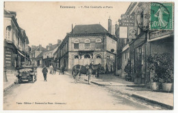 CPA - ECOMMOY (Sarthe) - 7 Rue Gambetta Et Poste - Autres & Non Classés
