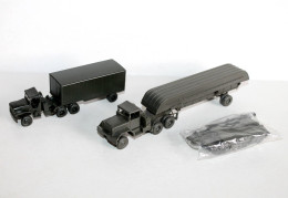 ROCO MINITANK HO Z-167 CAMION PORTE CONTAINER + Z-196 BARGE TRANSPORT US + Z-197 - MODELE REDUIT MILITAIRE (1712.19.2) - Massstab 1:87