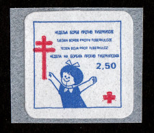 Yugoslavia 1991 TBC Red Cross Tax Charity Surcharge Self Adhesive Stamp MNH - Postage Due