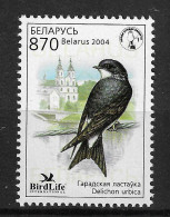 Belarus 2004 MiNr. 541 Weißrußland Birdlife BIRDS Martin 1v MNH** 1,00 € - Other & Unclassified