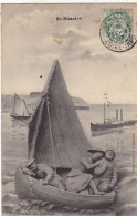 44. SAINT NAZAIRE. CPA .CARTE FANTAISIE. " PARTIE DE PLAISIR ". ANNEE 1907 + TEXTE - Saint Nazaire