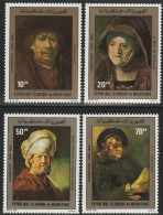 THEMATIC  ART:  PAINTINGS BY REMBRANDT   4v+BF   - MAURITANIE - Rembrandt