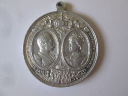German Imperial Military Parade & Maneuver Aluminium Medal 1898/Kaiserparade U.Manover 1898,diameter=39 Mm - Deutsches Reich