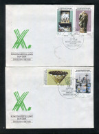 "DDR" 1987, Mi. 3124-3127 "Kunstausstellung Dresden" Auf 2 FDC (B501) - 1981-1990