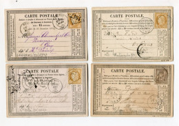 !!! LOT DE 4 CARTES PRECURSEUR CERES ET SAGE CACHETS DE MONTIER EN DER, LANGRES, ST BLIN ET BOLOGNE (HAUTE MARNE) - Cartes Précurseurs