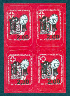 Yugoslavia 1989 Solidarity Red Cross Tax Charity Surcharge Self Adhesive Stamp Block Of 4 MNH - Portomarken