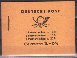 Germany - DDR - 1960 - Mi:MH 3**MNH VF - Stamp Booklet - Markenheftchen