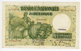 50 Francs Of 10 Belgas - 50 Francos-10 Belgas