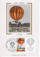 Bicentenaire Del'Air Et De L'Espace - Ballon A Hydrogene -J.Charles- Prémier Jour D'Emission France 1983 - Maxi Carte - Airships
