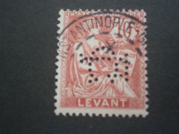 LEVANT MOUCHON 14 CL5 PERFORATION PERFORES PERFORE PERFIN PERFINS PERFORATION PERFORIERT LOCHUNG PERCE PERFO - Oblitérés