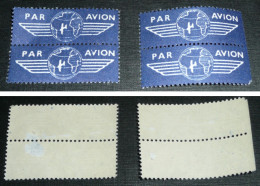 Rare Lot De 4 Timbres/vignettes Anciens PAR AVION Poste Aérienne By Air Gommés Gomme - Other & Unclassified