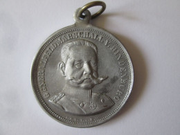 German Aluminium Medal Field Marshal Hindenburg:In Memory Of The Day Of The Former Hunter-Wetzlar 1924,diameter=33 Mm - Alemania