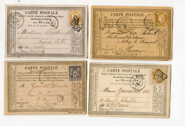 !!! LOT DE 4 CARTES PRECURSEUR CERES ET SAGE CACHETS DE TOUL, NANCY, PONT ST VIENCENT (MEURTHE & MOSELLE) - Cartes Précurseurs