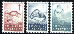 Finland Sc# B160-B162 MNH 1961 Animals - Nuevos