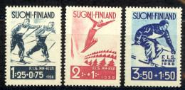 Finland Sc# B31-B33 MNH 1938 Skiing - Neufs