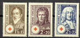 Finland Sc# B21-B23 MNH 1936 Famous People - Neufs