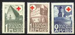 Finland Sc# B5-B7 MNH 1931 Buildings - Nuevos
