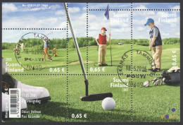 Finland Sc# 1236 Used Souvenir Sheet 2005 Golf - Usati