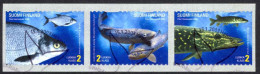 Finland Sc# 1183 Used Strip/3 2003 Fish - Oblitérés