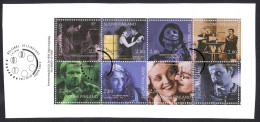 Finland Sc# 1003a FD Cancel Booklet Pane 1996 Finnish Films - Oblitérés