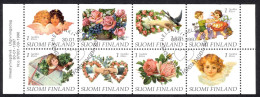 Finland Sc# 1033a FD Cancel Booklet Pane 1997 Greetings - Usados