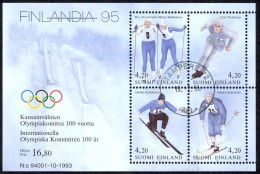 Finland Sc# 933 Used (a) Souvenir Sheet 1994 Winter Olympics0 - Oblitérés