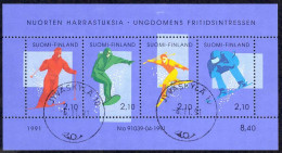 Finland Sc# 872 Used 1991 Skiing - Oblitérés