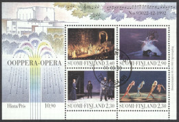 Finland Sc# 927 Used Souvenir Sheet (b) 1993 Operas & Ballet - Oblitérés