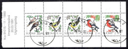 Finland Sc# 856a Used Booklet Pane 1993 Birds - Oblitérés