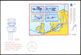 Finland Sc# 773 FD Cover Souvenir Sheet 1988 FINLANDIA '88 - Lettres & Documents