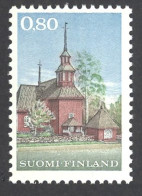 Finland Sc# 467 MNH 1970 80p Keuru Wooden Church - Nuevos