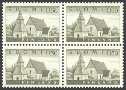 Finland Sc# 407 MNH Block/4 1963-1967 50p Church At Lammi - Unused Stamps