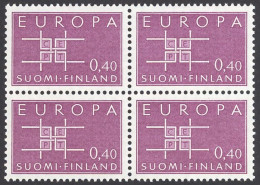 Finland Sc# 419 MNH Block/4 1963 Europa - Unused Stamps